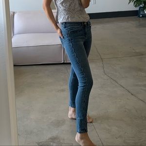 Ivanka Trump Scalloped Side Jeans